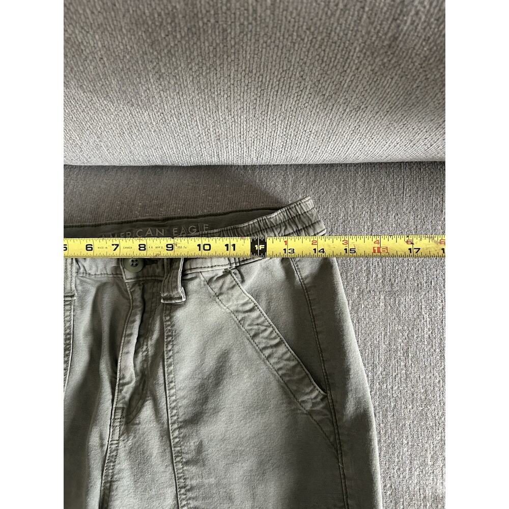 American Eagle Women's Green Cargo Pants 90 S Grunge Sz 6 Utility Boho Stretch - Picture 9 of 12